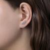 Fancy Leaf Shape Stud Earrings Silver Color Ear Accessories for Women Daily Wear Minimalist Gift Statement Jewelry 2023