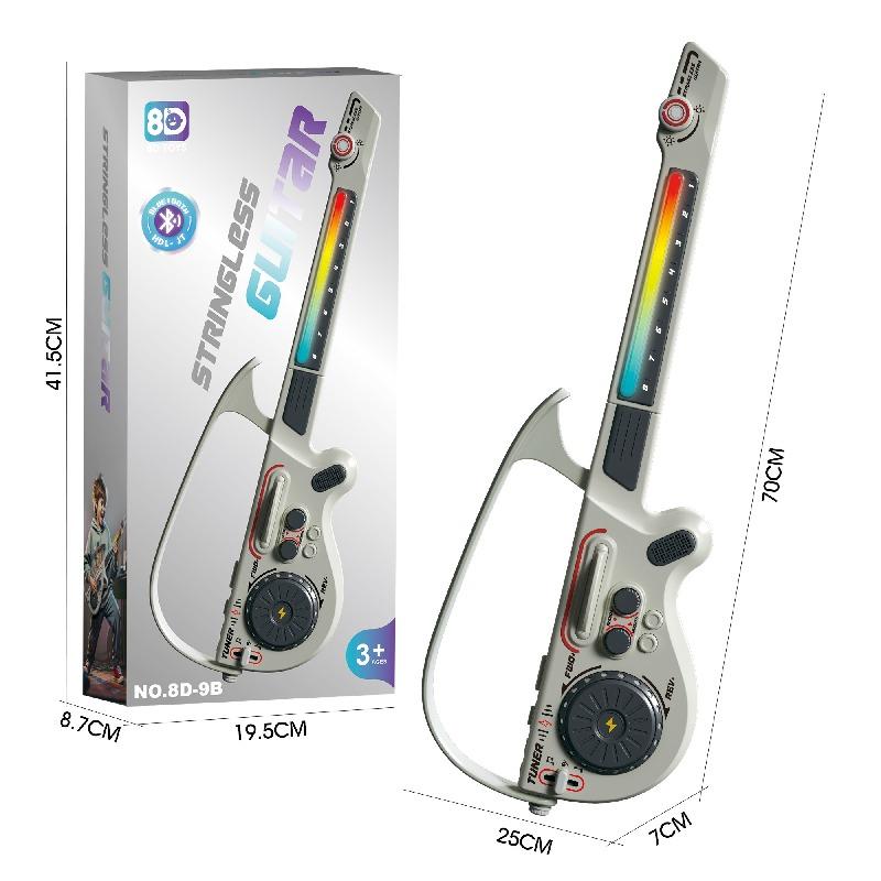Intelligente Elektrische Gitarre Spielzeug Saitenlos DJ-Mixing mit Bluetooth LED-Lichtern Bassgitarre Klänge für Musikalische Erleuchtung Kindergeschenk