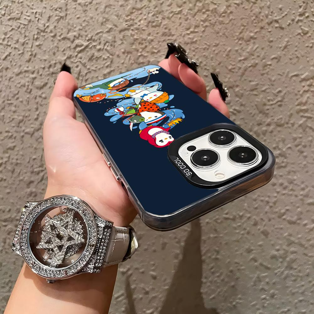 Pudgy Penguins Art Phone Case Matte Colored Silver For Iphone 17 Air 16 15 14 Pro 13 12 Plus 11 7 8 Max Luxury Cover
