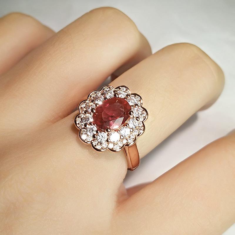 Inel Imitatie Safir Regal Femei Piatră Roșie Completă Floare Culoare Comoară Diamant Living Galben Yellowstone