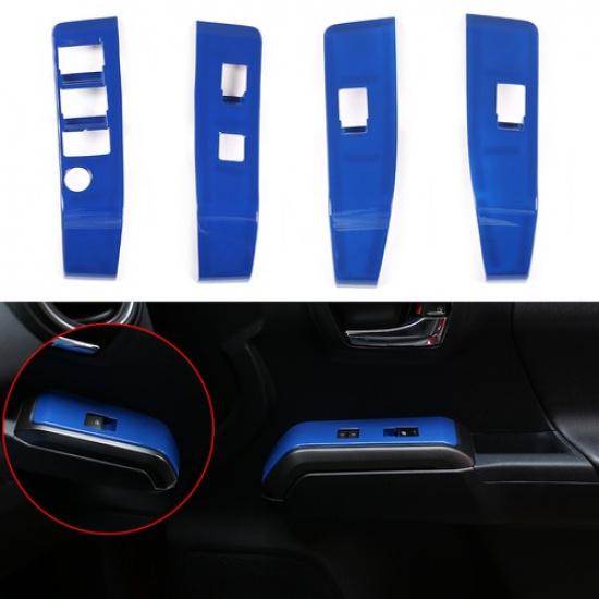 Multicolor ABS Door Window Lift Switch Button Trim For Toyota Tacoma 2016-