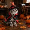 Halloween Wizard Cloak for Pets 1 Set Cat Witch Costume, Black Cape And Hat, Moon Pet Costume Star Pointed Hat Cats Small Medium Dogs Festive