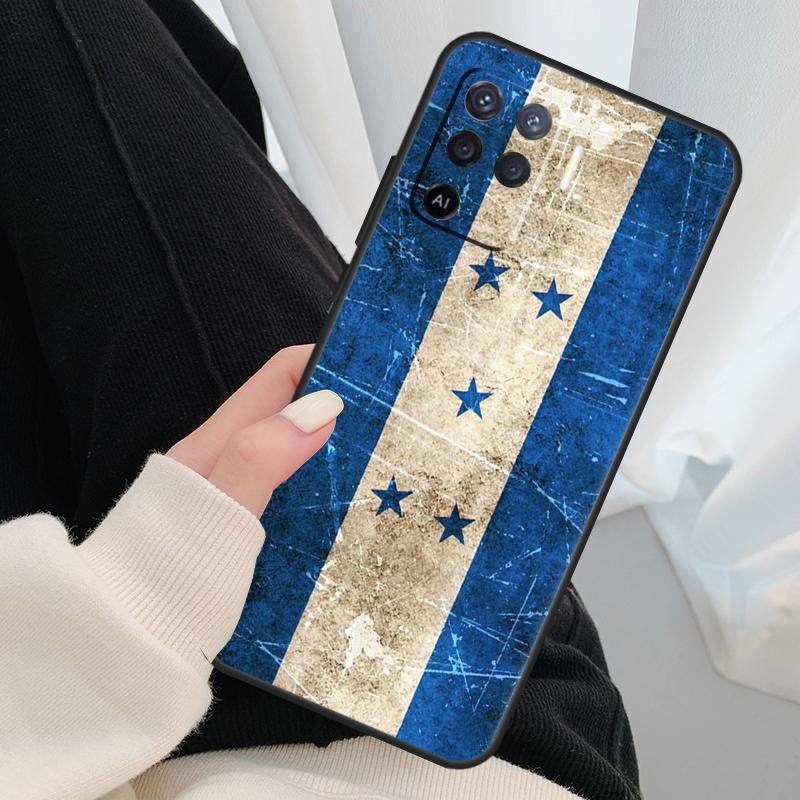 Honduras Flag Case For Oppo A18 A38 A58 A78 A98 A80 A60 A40 A96 A76 A16 A94 A74 A54 A15 A17 A57 A77 A5 Pro