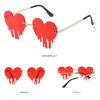 Modern Heart Shape Sunglasses For Ladies And Teens Frameless Eyeglasses For Photo Props And Costume Accessories