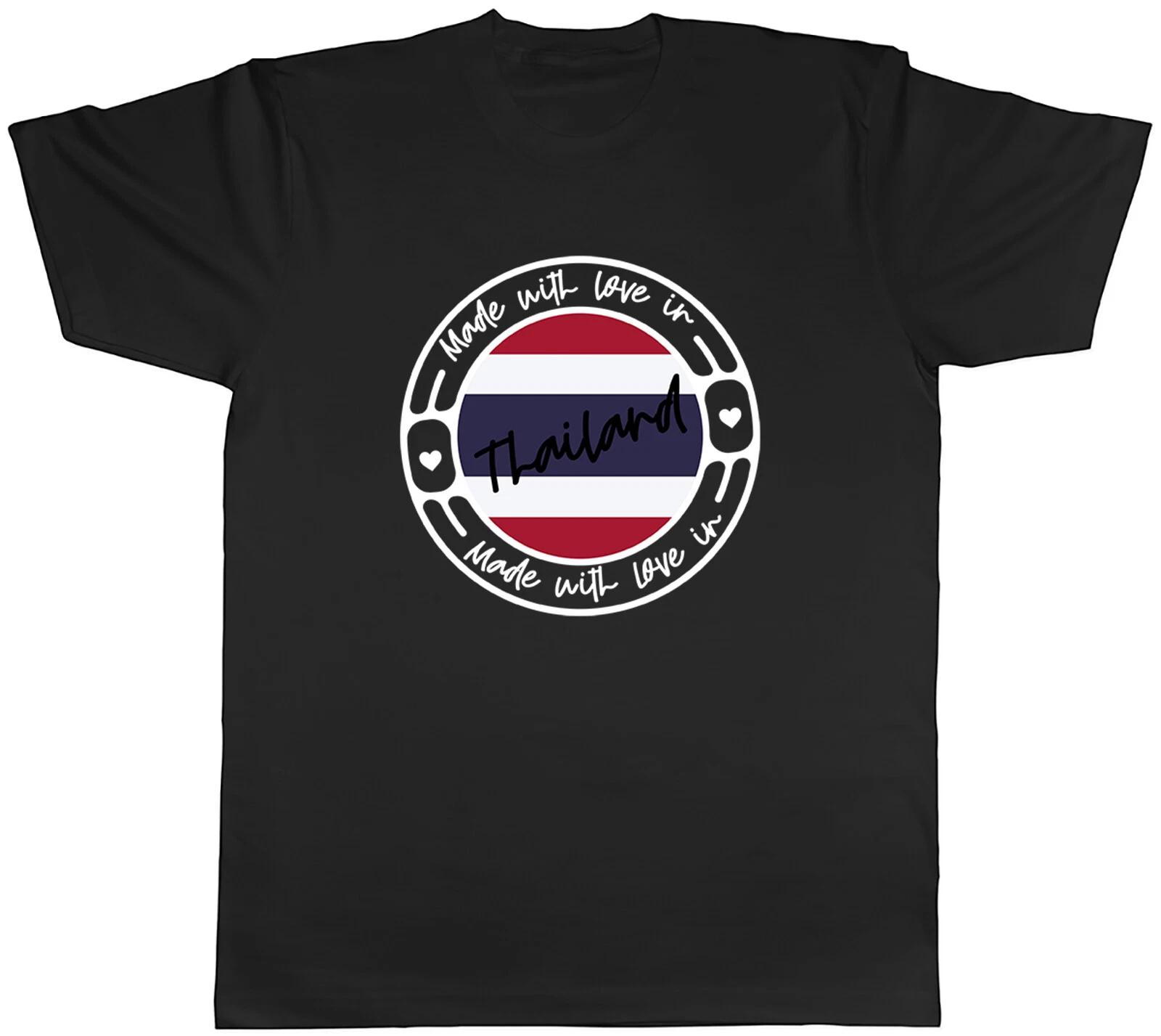 Made With Love In Thailand Country Mens Unisex T-Shirt Tee Gift XL