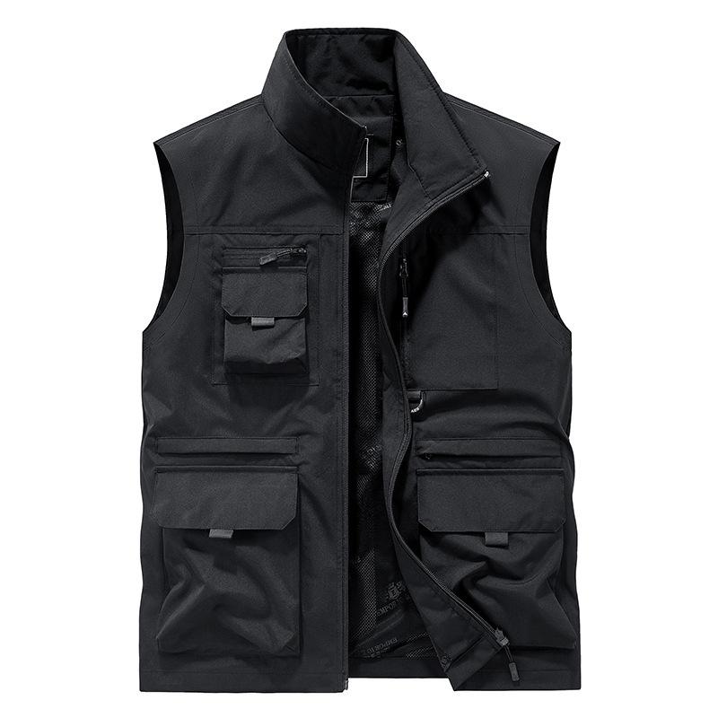 Men s Casual Photography Vest Lightweight Outdoor Fishing Work Safari Travel Photo Cargo Vest Jacket Multi Pockets Quick Dry Sleeveless Jacket for Men M