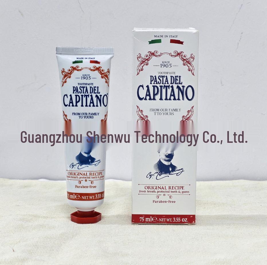 

Captain Depp 1905 Italian Toothpaste, 75ml/100g - Freshens breath, whitens, brightens teeth, and combats bad breath.