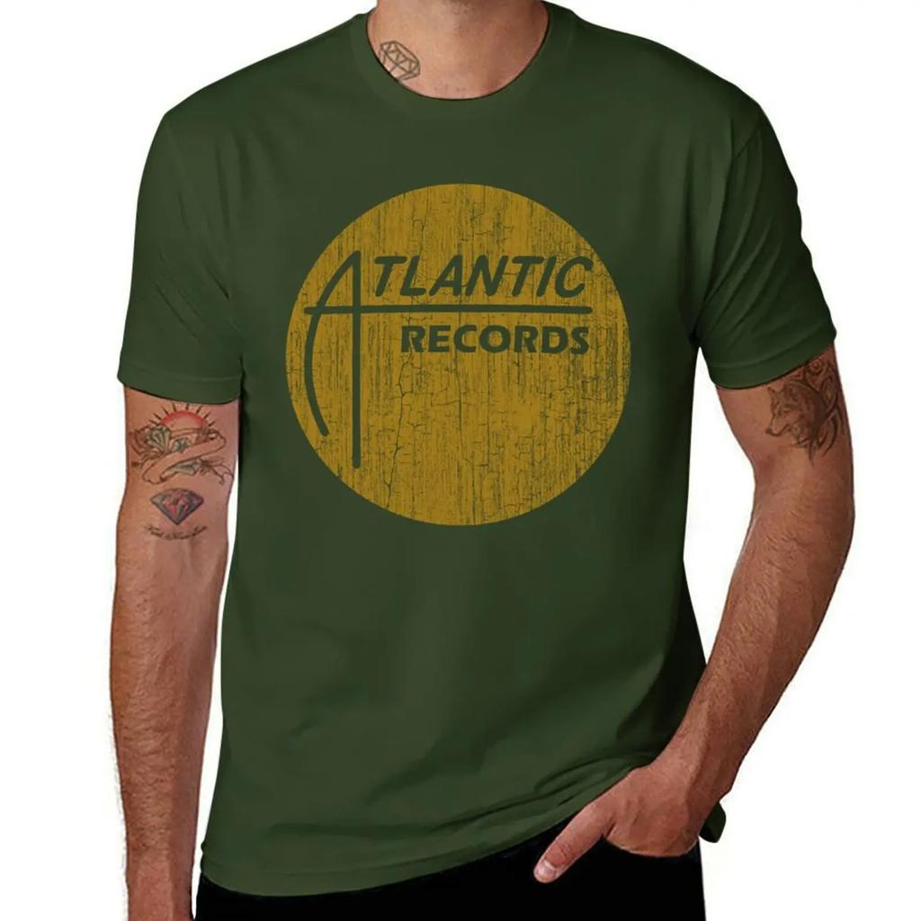 Atlantic Records T-Shirt übergroß Herrenkleidung Anime-Sachen Shirts Grafik-T-Shirt Herren