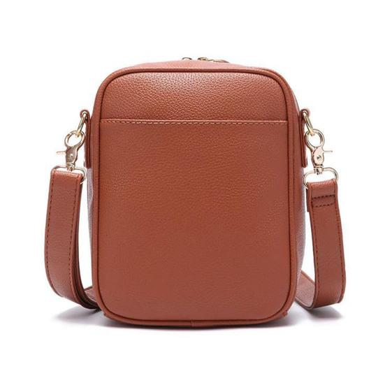 Women Travel Crossbody Bag Faux Leather Shoulder Bag with Adjustable Strap Messenger Bag Crossbody Purse for Cellphone Cards Keys