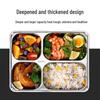 LIJIA FITMENT Stainless Steel Divided Cafeteria Tray