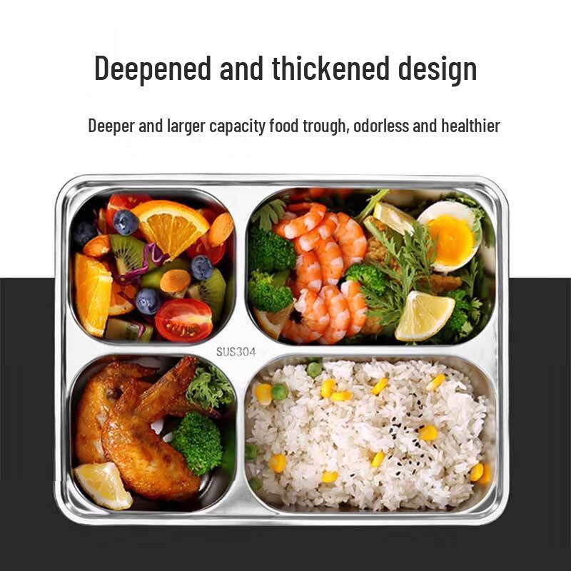 LIJIA FITMENT Stainless Steel Divided Cafeteria Tray