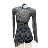 Set Costume da Bagno da Donna 3 Pezzi Set Reggiseno a Triangolo Imbottito con Supporto in Acciaio Pantaloncini da Bagno a Vita Alta Set con Copricostume Stampato a Pois Costumi da Bagno per le Vacanze