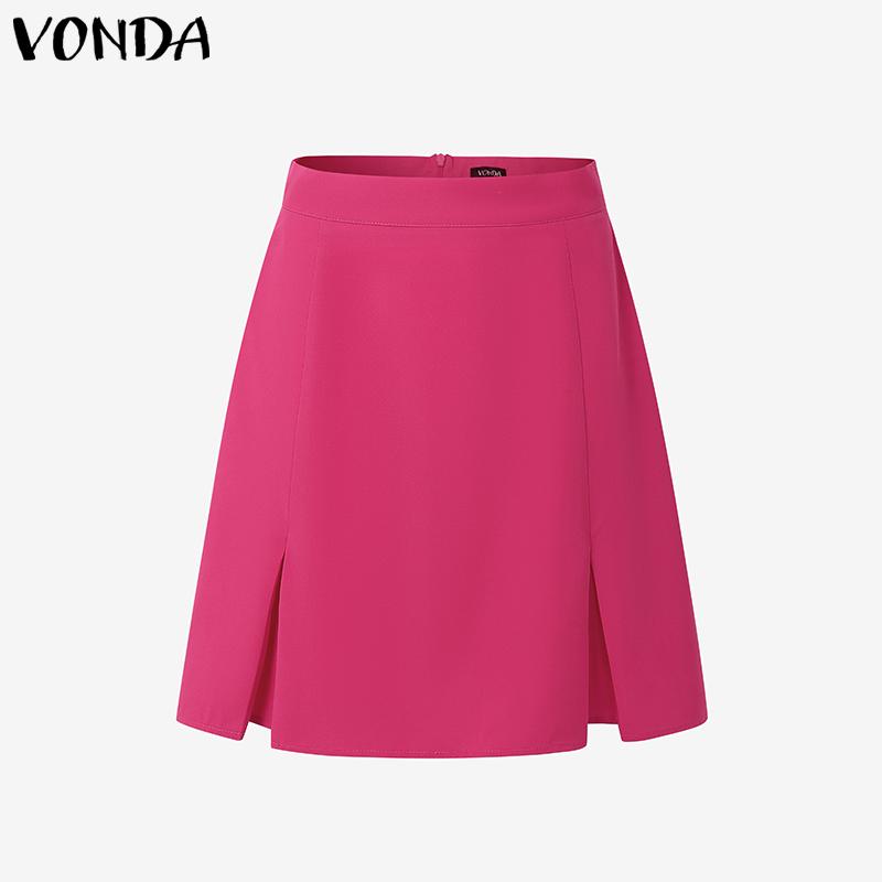 VONDA Summer Sets Women Short Sleeve Ruffled Tops and Mini Skirts Suits Outfits