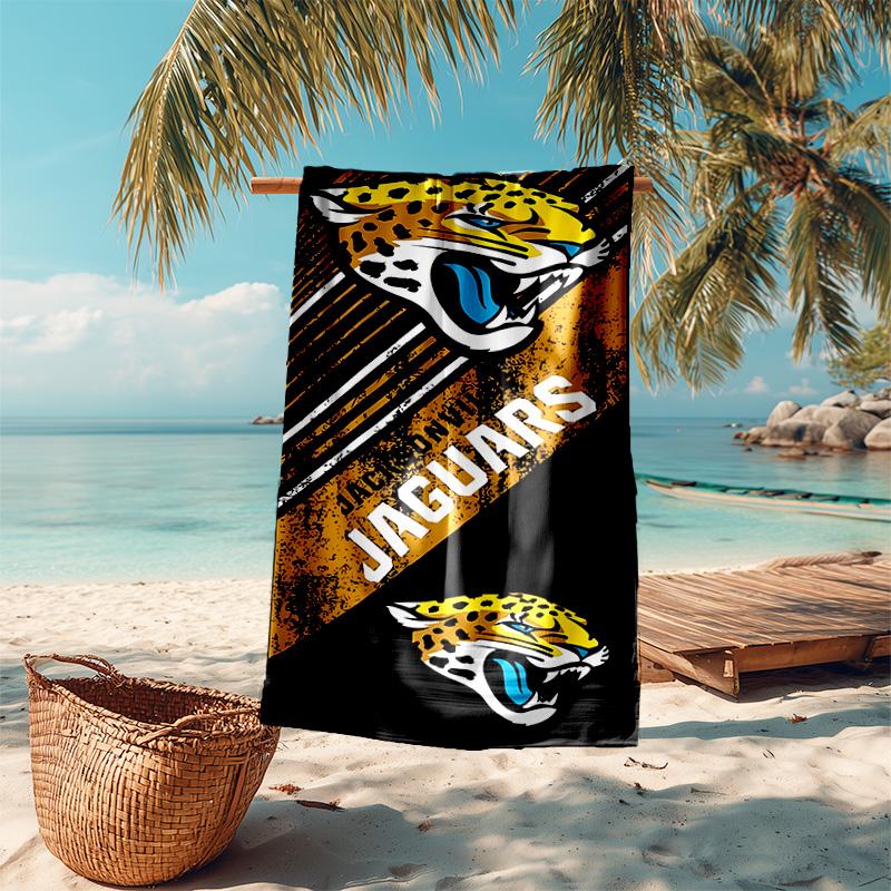 Proof Beach Towel with Jacksonville Jaguars Logo Pattern - Soft,absorbent,quick-drying,machine Washable - Perfect for Swimming,camping,bathing