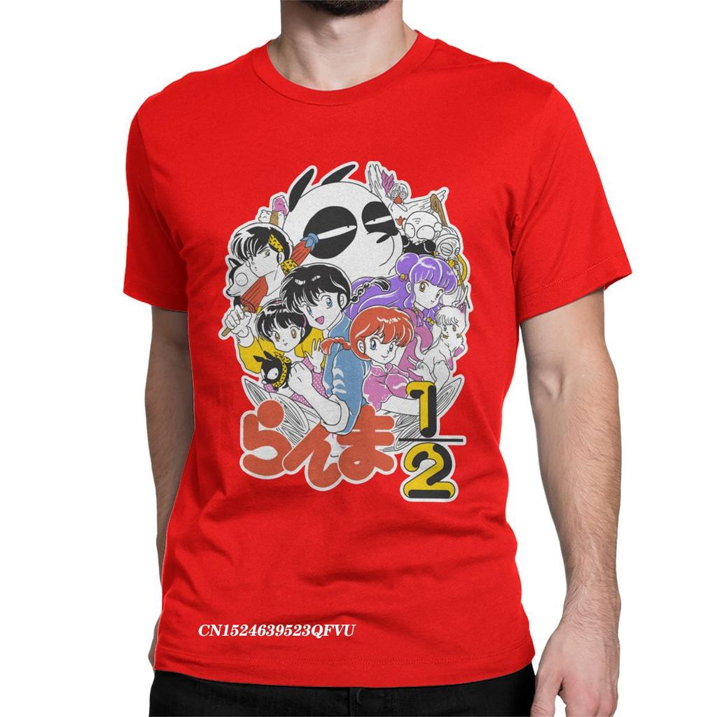 Awesome Ranma 1/2 Anime Changing Warrior T-Shirts Men Round Collar Pure Cotton Tshirt Harajuku Tees Adult Tops