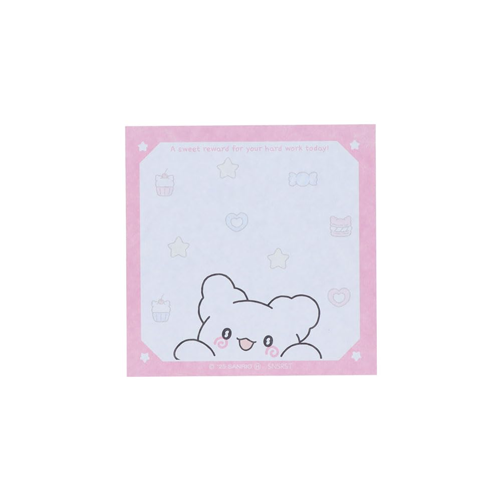 Stationery Hanamaru Obake Sanrio Characters Sticky Blocks with Your Favorite S2849658 Sun-Star Notes, Die-Cut Patterns, Pink,