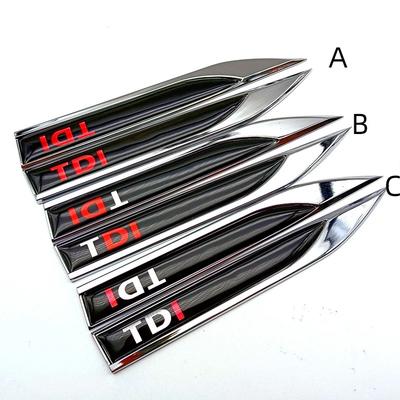2 Stücke 3D Blade Metall Logo TDI Emblem Auto Kotflügel Abzeichen Aufkleber TDI Aufkleber Zubehör