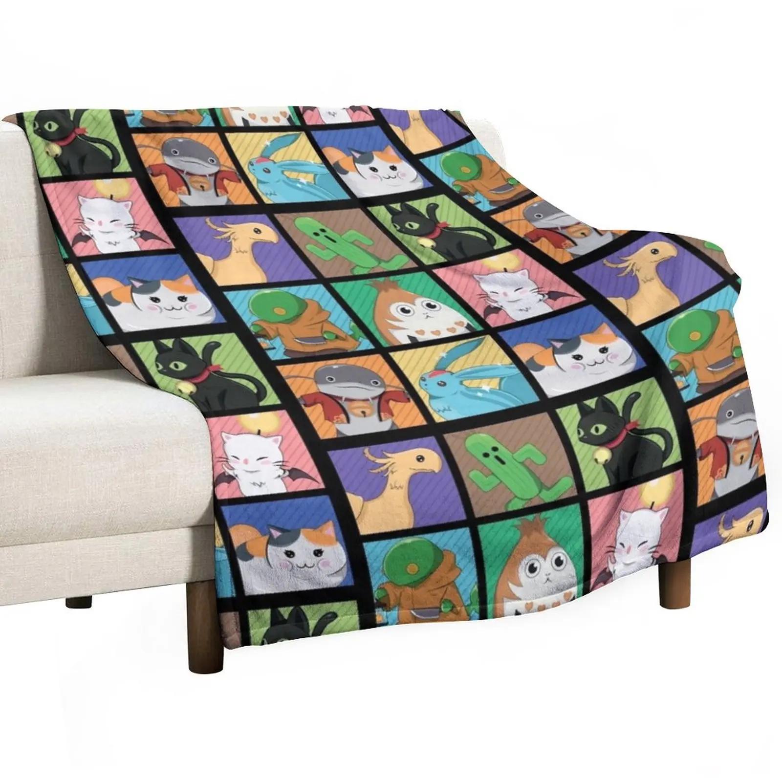 FFXIV POP ART Throw Blanket Sofa Blankets Blanket Sofa Quilt Blanket 75cmx90cm