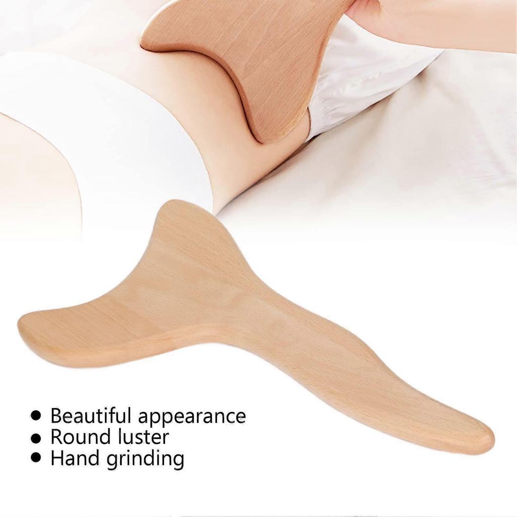 Gua Sha Board, Exquisite Wooden Guasha Massage Tool for Neck Body Meridian, Gua Sha Scraping Massage Tool, Beech Scraping Board for Skin Caring
