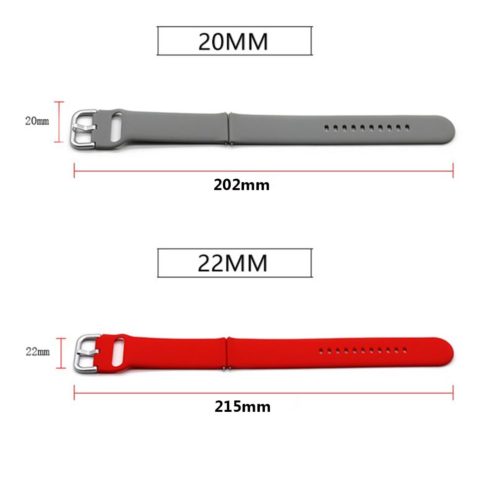 20mm 22mm Quick Release Silicone Universal Steel Buckle Wristband Watch Band Bracelet Strap
