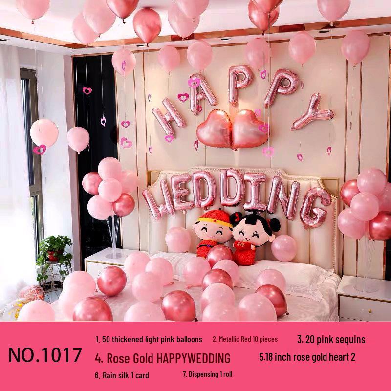 Ruby Red Pomegranate Wedding Balloons Set