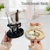 1pc Flower Shape Acrylic Electric Toothbrush Holder Toothpaste Storage Rack Makeup Brush Storage Rack Bathroom Desktop Organizer