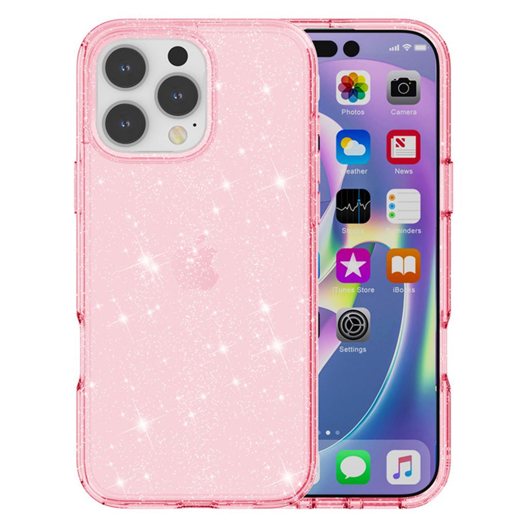 AMORUS For iPhone 16 Pro Case Soft TPU Hard PC Back Shockproof Phone Cover