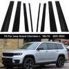 8pcs Door Window Center Middle Column BC Pillar Post Cover Mirror Effect Trim for Jeep Grand Cherokee L WL75 WL74