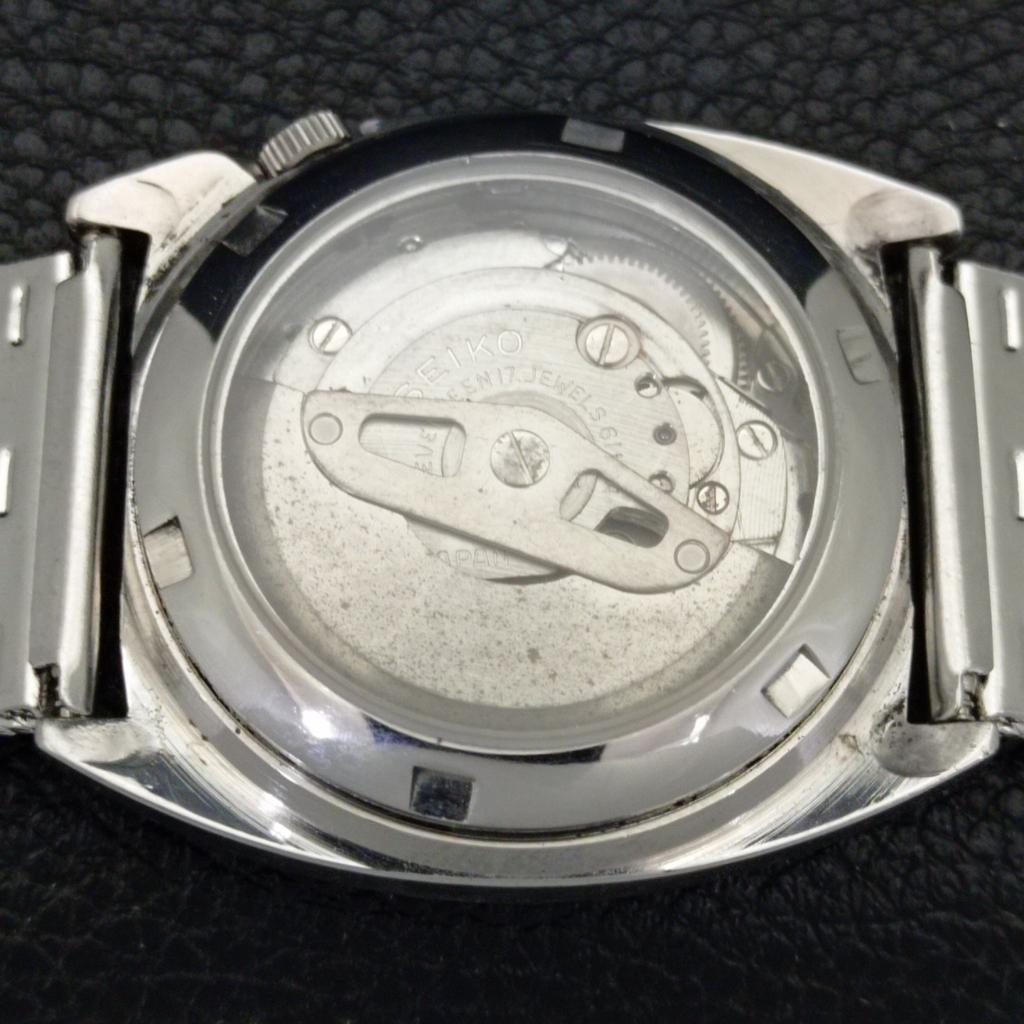 JAPAN VINTAGE SEIKO 5 AUTOMATIC 6118A MENS BLACK COLOR DIAL WATCH a701671-5 R206c-a701671