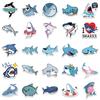 50 Cartoon Love Shark Stickers Personalized Decorative Suitcase Notebook Waterproof No Repeat Stickers