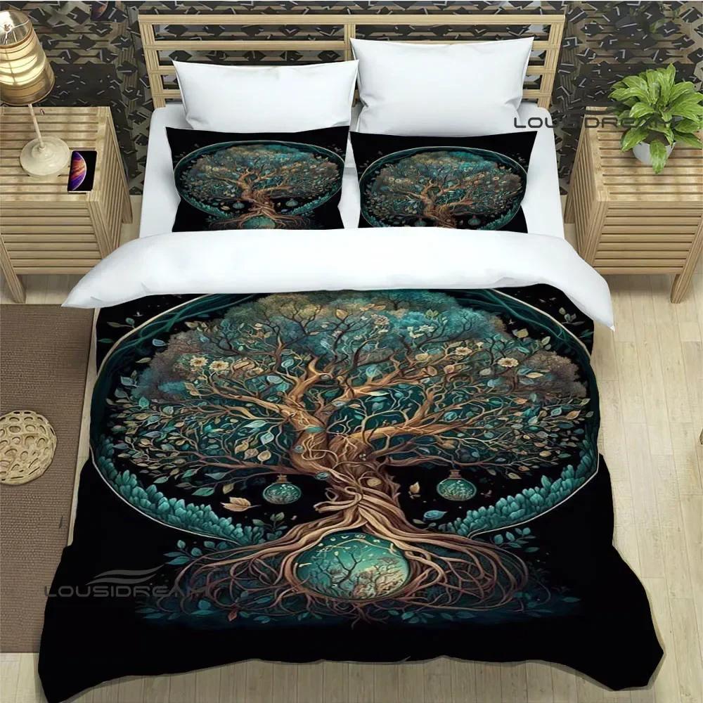 Tree of Life printed Bedding Sets exquisite bed supplies set duvet cover bed comforter set bedding set luxury birthday gift