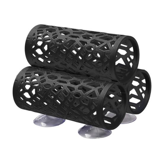 Тунель 3-в-1 для рибки півника, декор для акваріума, укриття для дрібних рибок, гамак для півника на присосках, трубка для відпочинку та ігор для півників, гупі, неонів