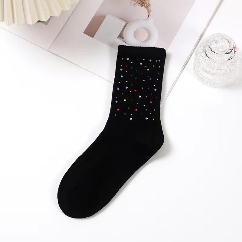 

Носки Starry Sky Diamond Cotton Socks 2023 года — элегантные, прочные, легкие, роскошные, универсальные, средней длины One Size