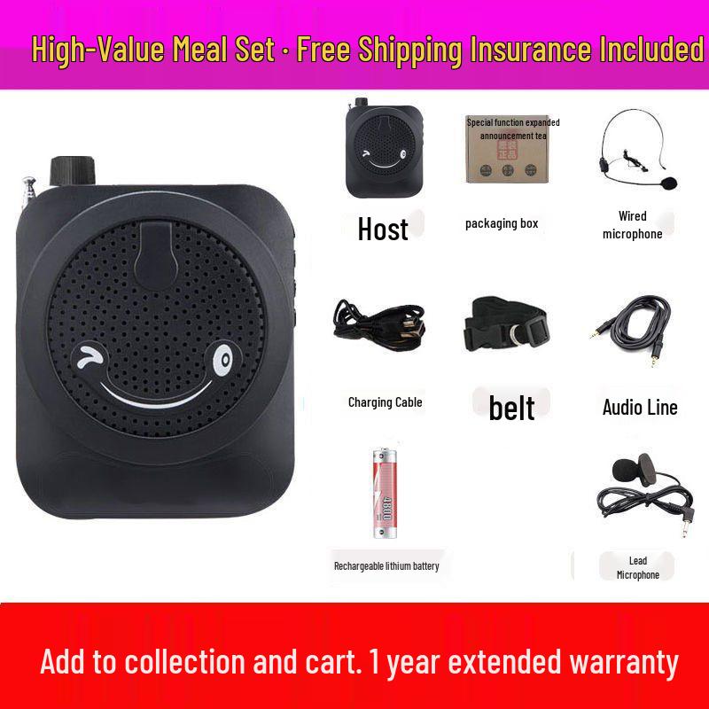 Mini Wireless Little Bee Megaphone: Portable High-Power Speaker for Teachers & Tour Guides