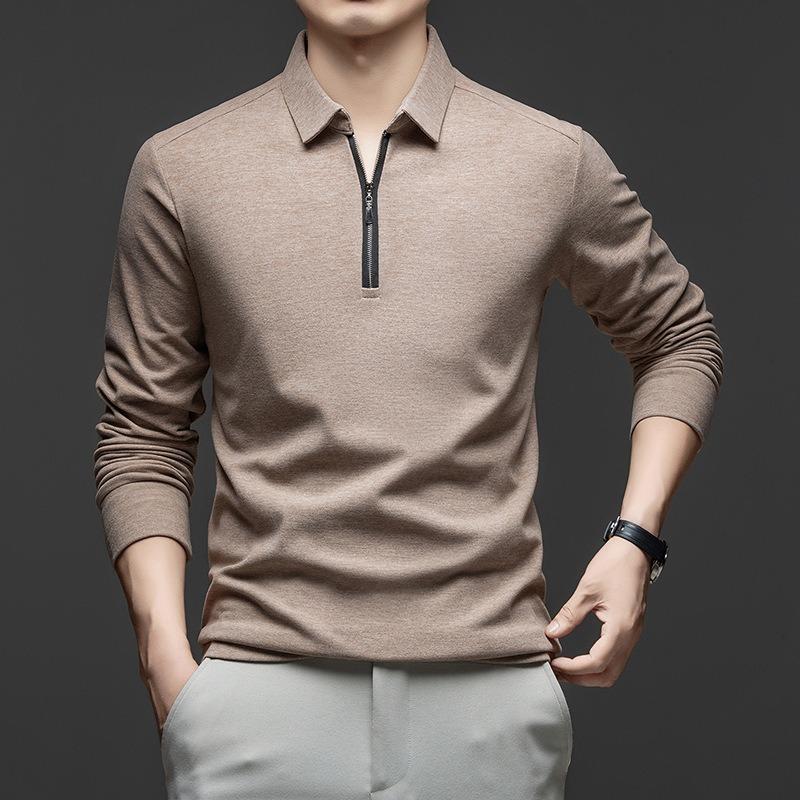 Men S Half Zip Long Sleeve Polo Shirt Casual Fashion Top