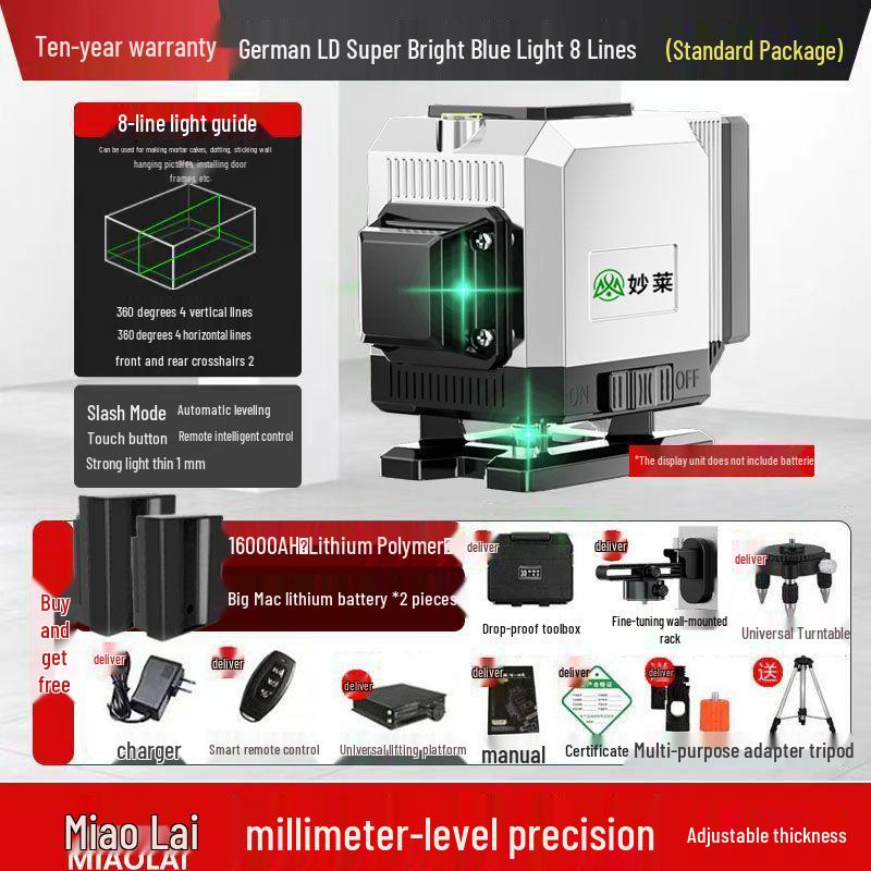 Projetor de Parede e Chão Autonivelante a Laser Infravermelho de Alta Precisão com 12 Linhas 2025