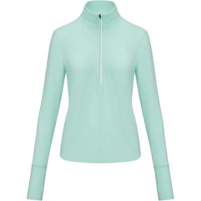 Half Zip Stand Collar Pullover Long Sleeve Regular T-Shirt Women Tops 1379349-703
