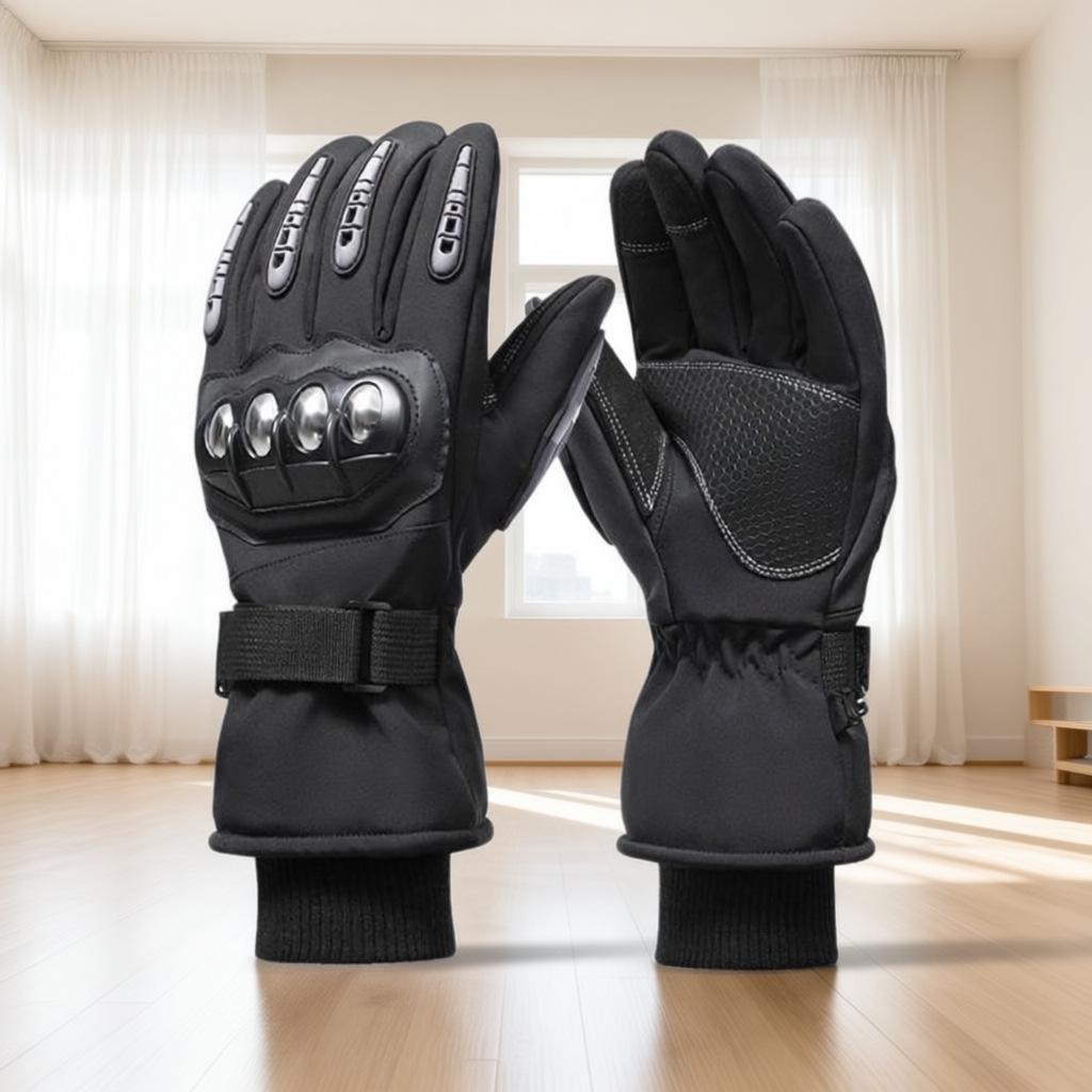Steel Shell Half-Finger Motorcycle Gloves for Men & Women - Outdoor Sports, Fitness, & Mountaineering Protection
