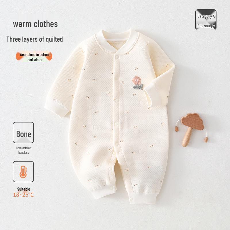 

Джинки Квилтованный Детский Ромпер для Осени/Зимы – От Новорожденного до 12 Месяцев, Зимний Стиль с Дизайном с Принтом. 1-2 years, 9.5-13kg