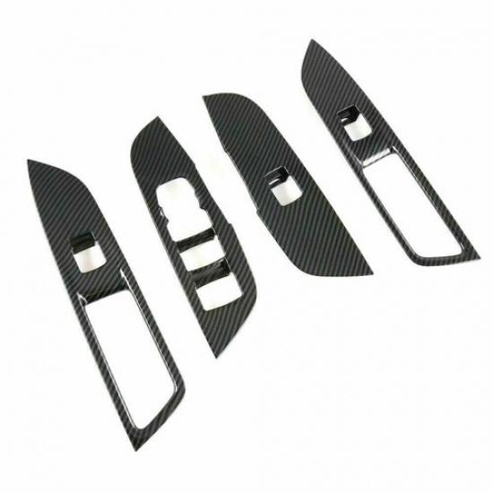 For Chevrolet Blazer 2019-2021 Carbon Fiber 4X Window Switch Panel Cover Trim