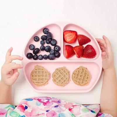 Bumkins Silicone Suction Baby Food Tray, Pink, Single Item, Popular Korean Parenting Items