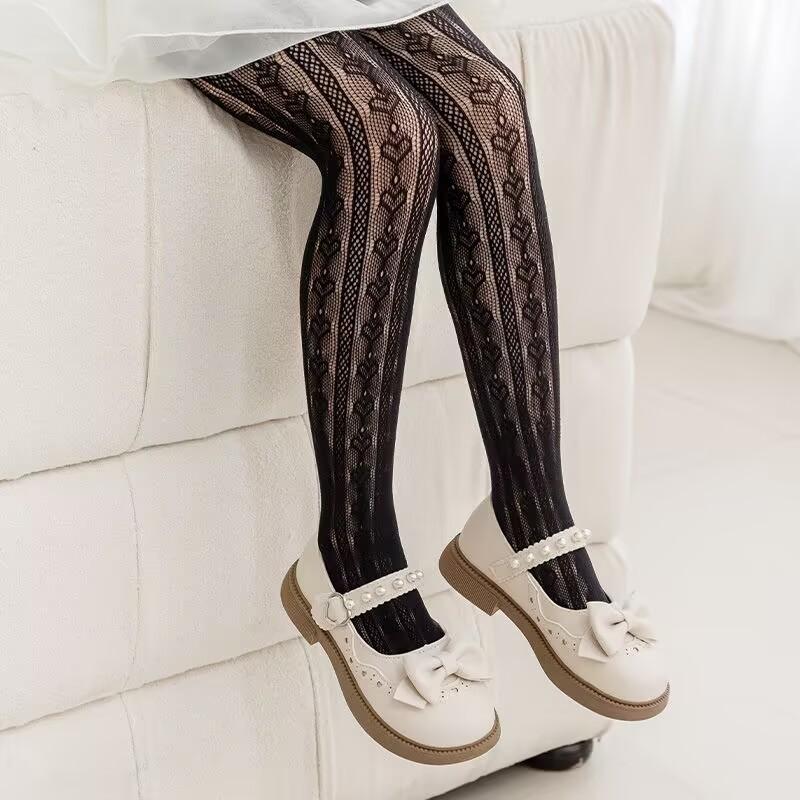 

[Any Cut] Girls Summer Love Lolita Pantyhose Girls Princess Dress Socks Baby Socks S size (suitable for 80-100cm)