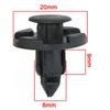 50 stuks/set Auto Bumper Spatbord Duw 8mm Klinknagel Bevestiging Plastic Auto Bevestigingsclip voor Universele Auto Klinknagel Bevestigingen