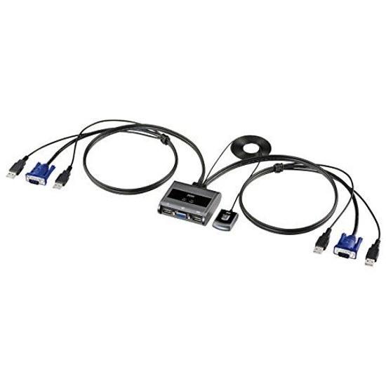 Sanwa Supply 2-PC USB VGA KVM Switch Wired Remote Button SW-KVM2UUS