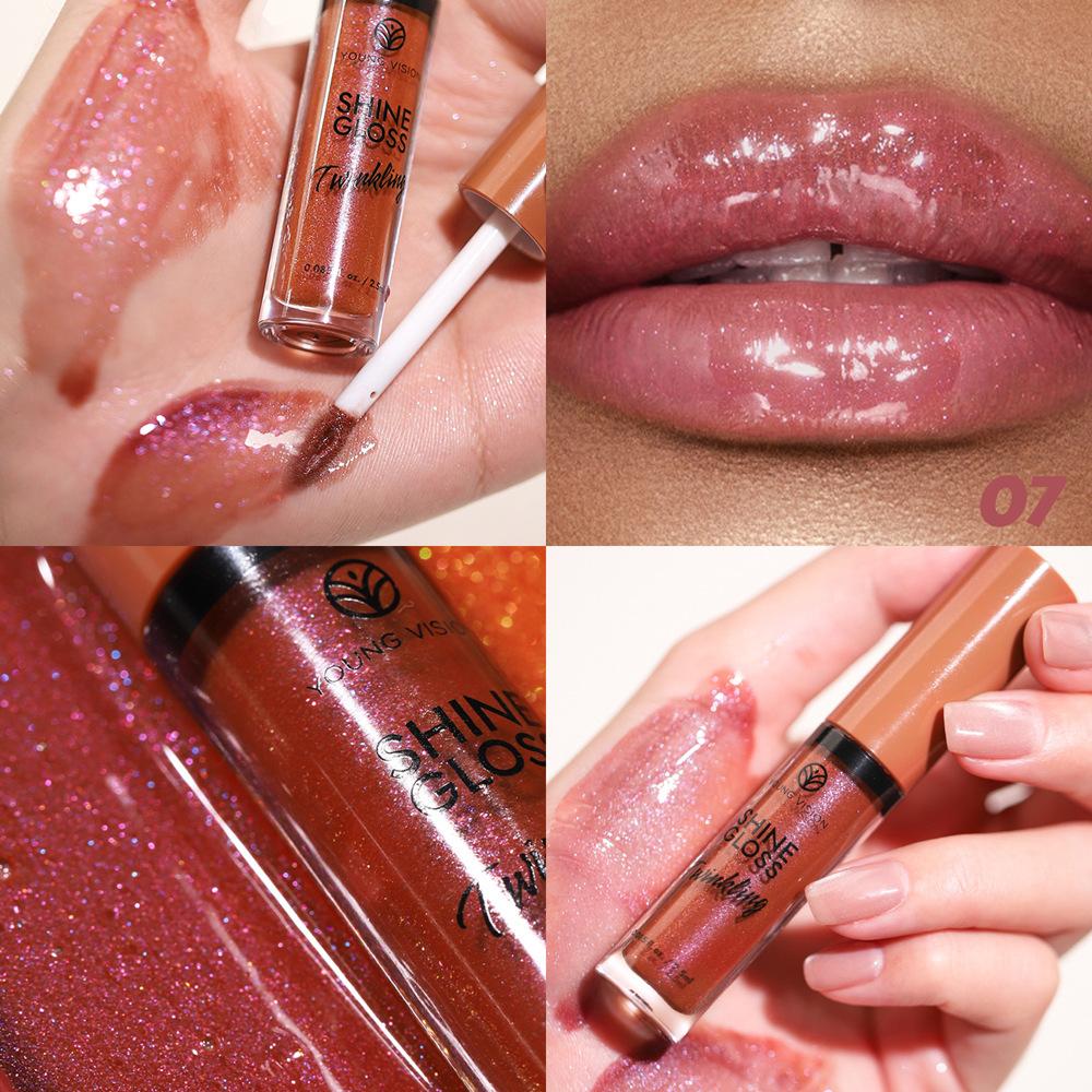 

Блестящий матовый блеск для губ Fine Shine Lip Gloss 8 цветов Pearl Gloss Водостойкий блеск для губ Ice Transparent Pure To Overlay Lip Glaze