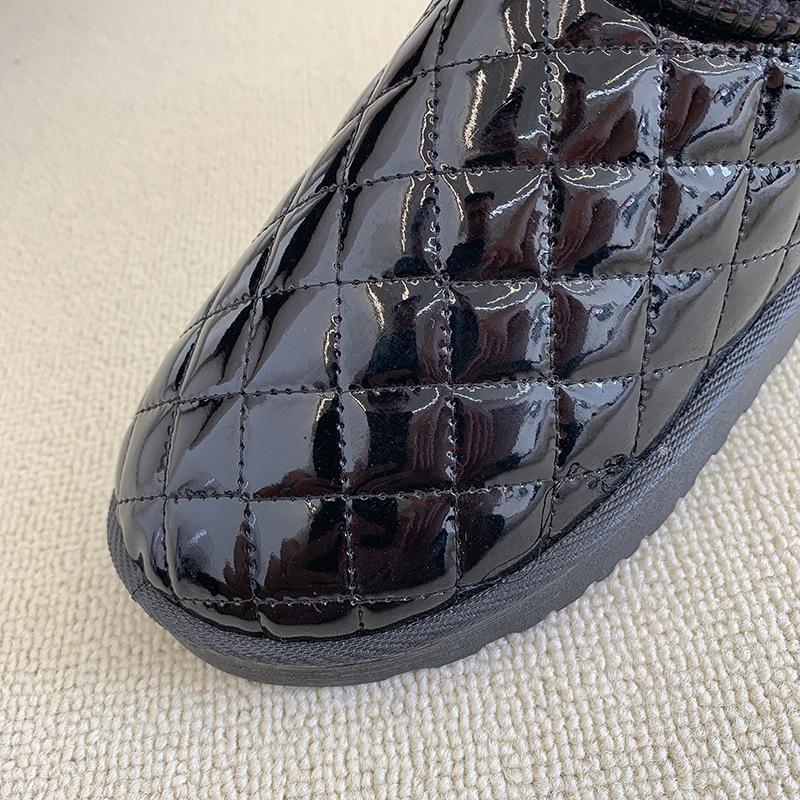 New snow boots women's 2025 winter new velvet thickened warm short boots Internet celebrity anti-water platform cotton shoes