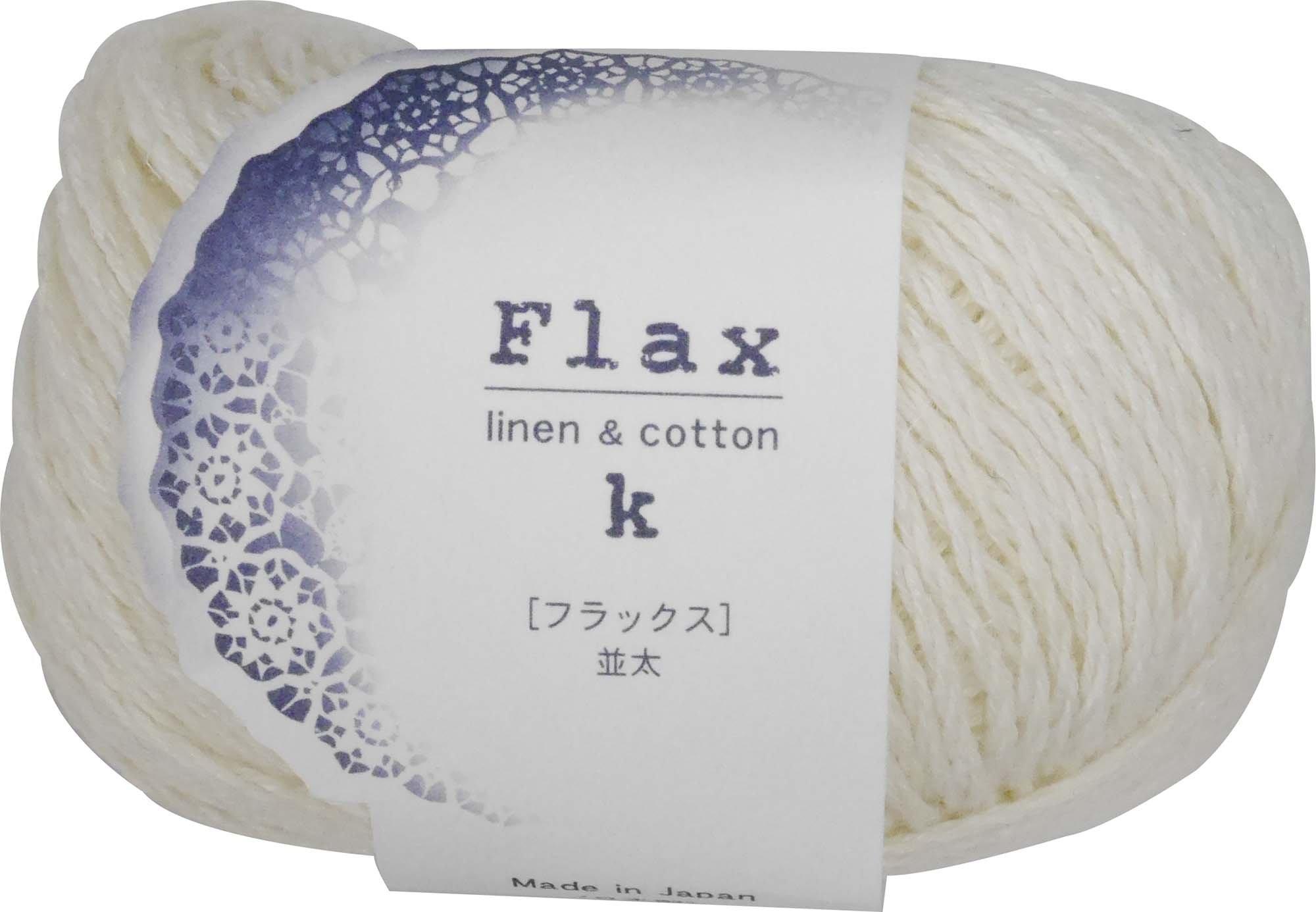 

Hamanaka Flax K Medium Pack of 0241 Yarn, Weight, Col. 11, White, 25g, Approx. 62m, 5,