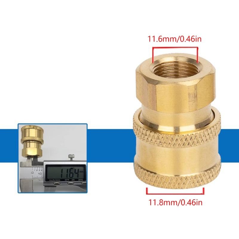 Copper Pressure Washer Adapter with Threaded Coupler Design for Hoses and Matching Cleaning Equipment Fittings