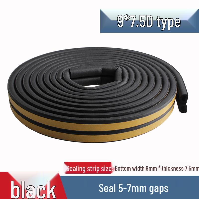 Self-Adhesive Weatherproof Door & Window Foam Seal Strip - 6m, Soundproof & Insulating