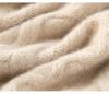 Women's Round Neck Cable Knit Cashmere Sweater - 2026 Autumn/Winter, Gentle Style, Solid Color, Thick and Warm Base Layer.